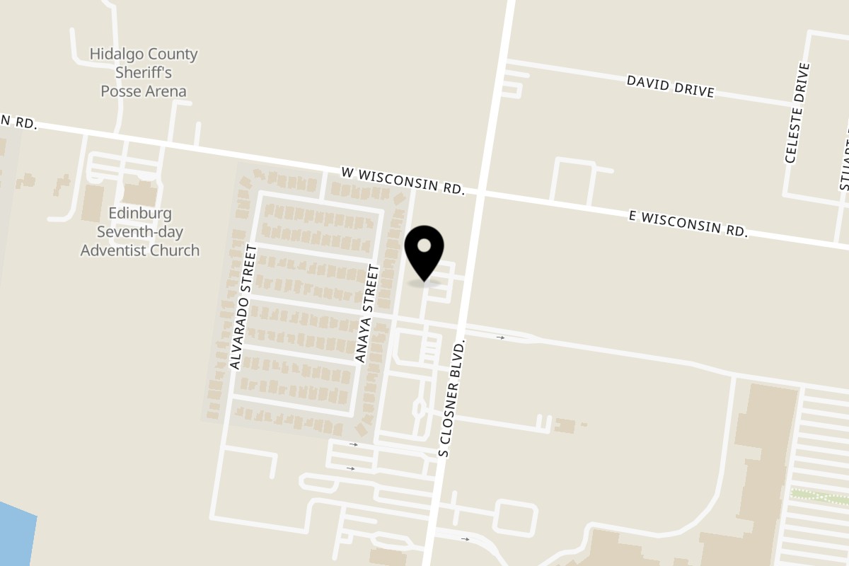 Map showing the location of Build A Burger on 3601 S Bus, Hwy. 281 in Edinburg